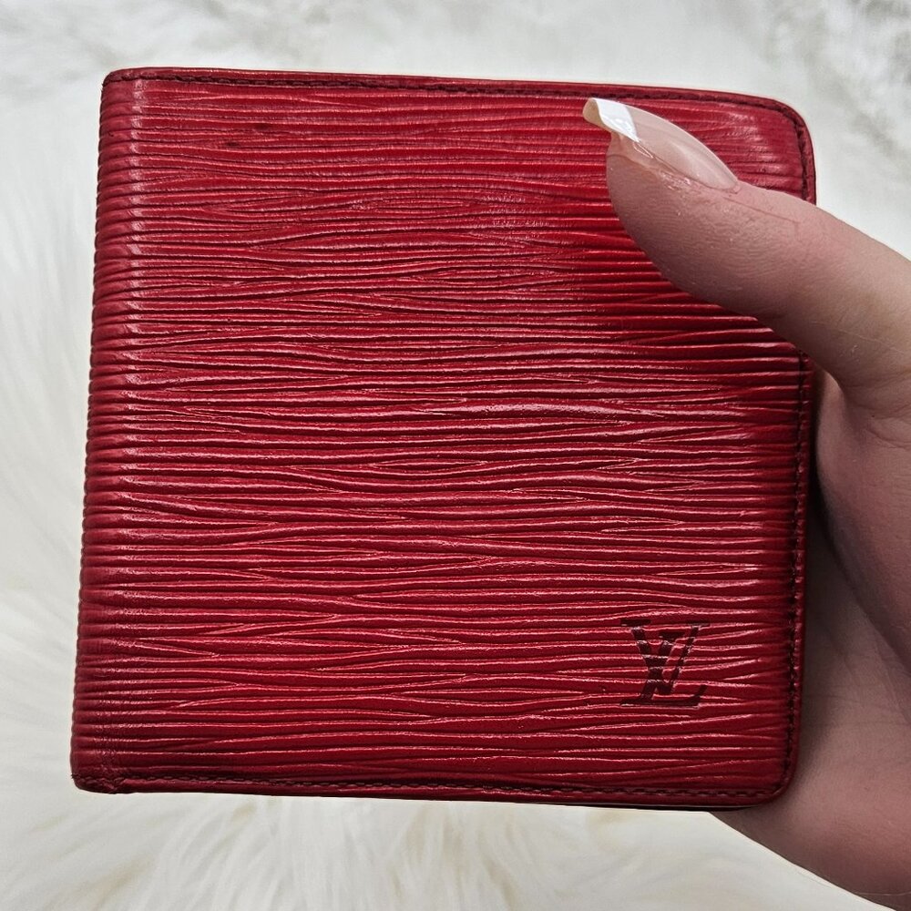 Louis Vuitton  Red Epi Bifold Wallet